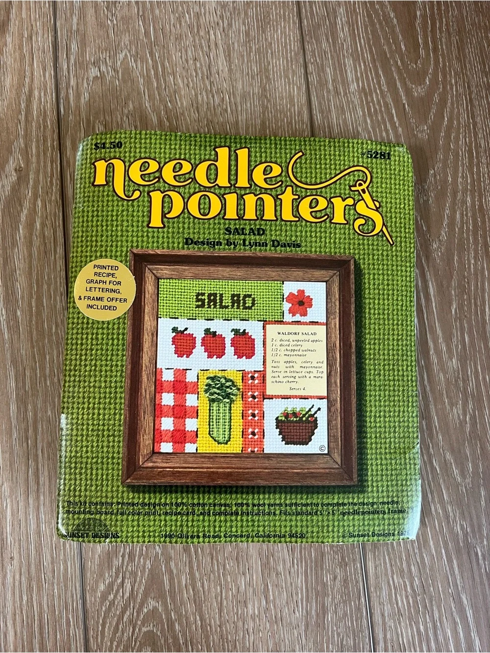 Vintage Sunset Designs complete needle pointers kit titled 